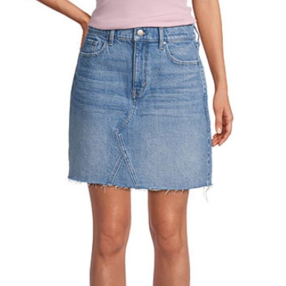 a.n.a Womens High Rise Midi Denim Skirt Size 4 Color Lt Abyss - Picture 1 of 3